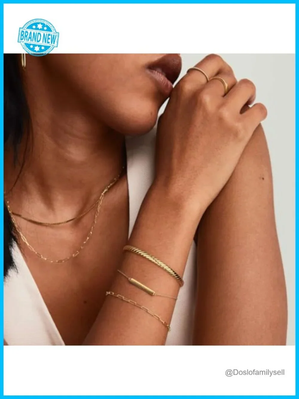 4mm 14K Gold Plated Twisted Bangle Bracelet Stackable Minimalist
